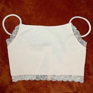 Flirty Forever21 baby pink crop top!